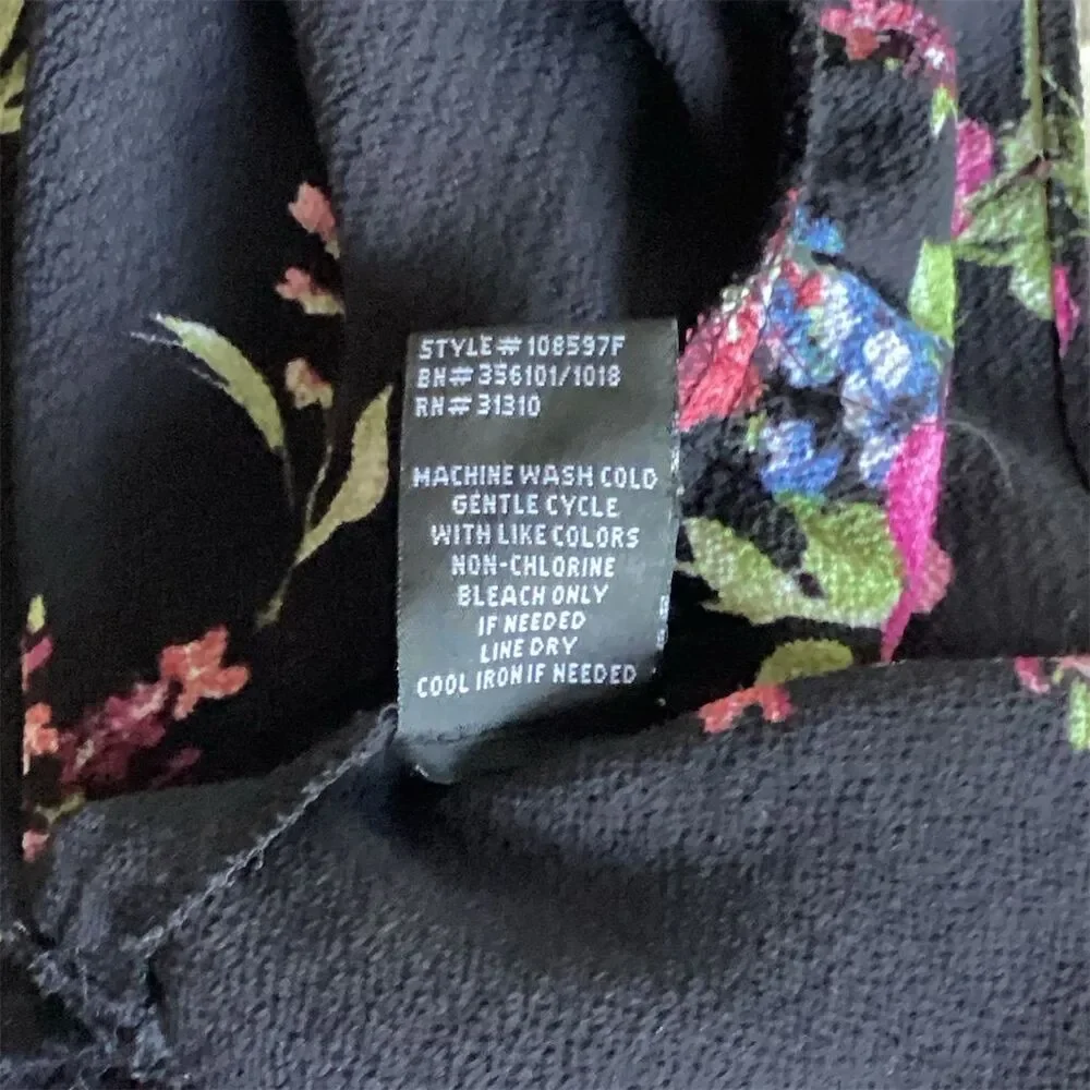 I.N. San francisco Women's Floral Long Sleeve Blouse Multicolor Size L - Picture 4 of 7
